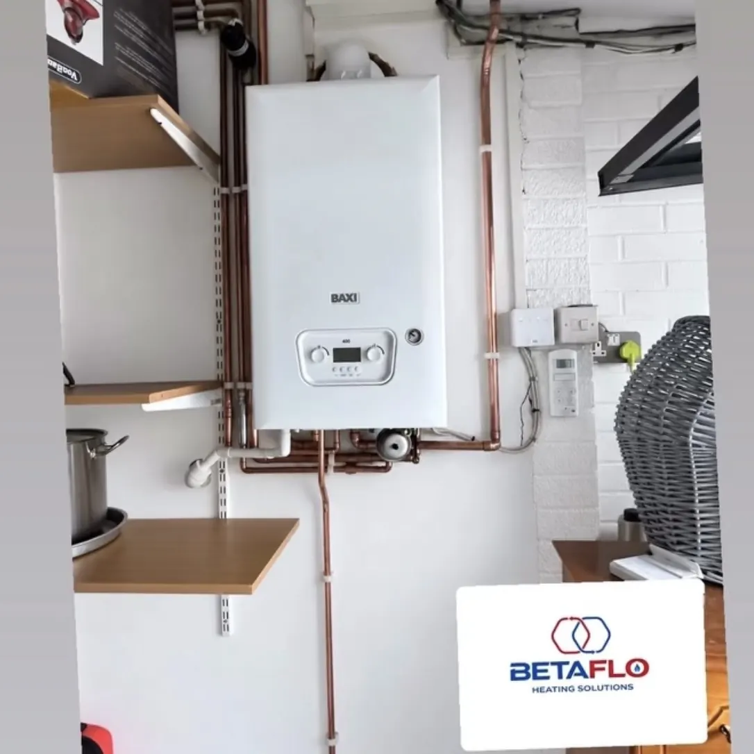 Baxi 430 combi boiler replacement installed with neat copper pipework in Wilnecote